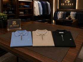 Zipper Collar Polos